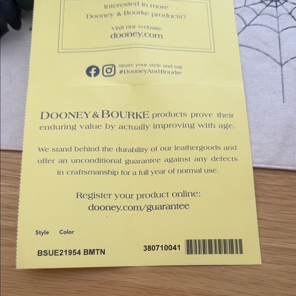 Dooney & Bourke Chocolate Suede Satchel with Cognac Leather Trim - Picture 6 of 6